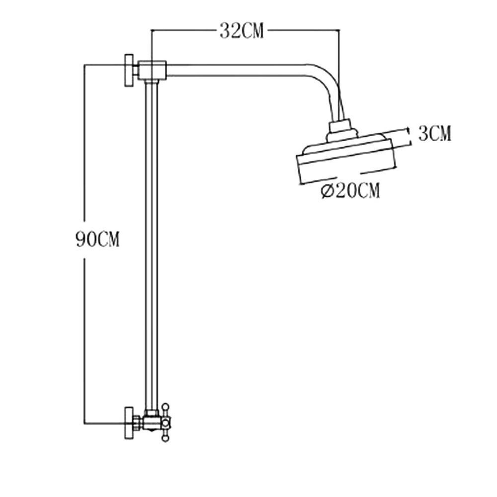 Душевая система для ванны, РМС, с кран-буксой, хром, SL80-003-1