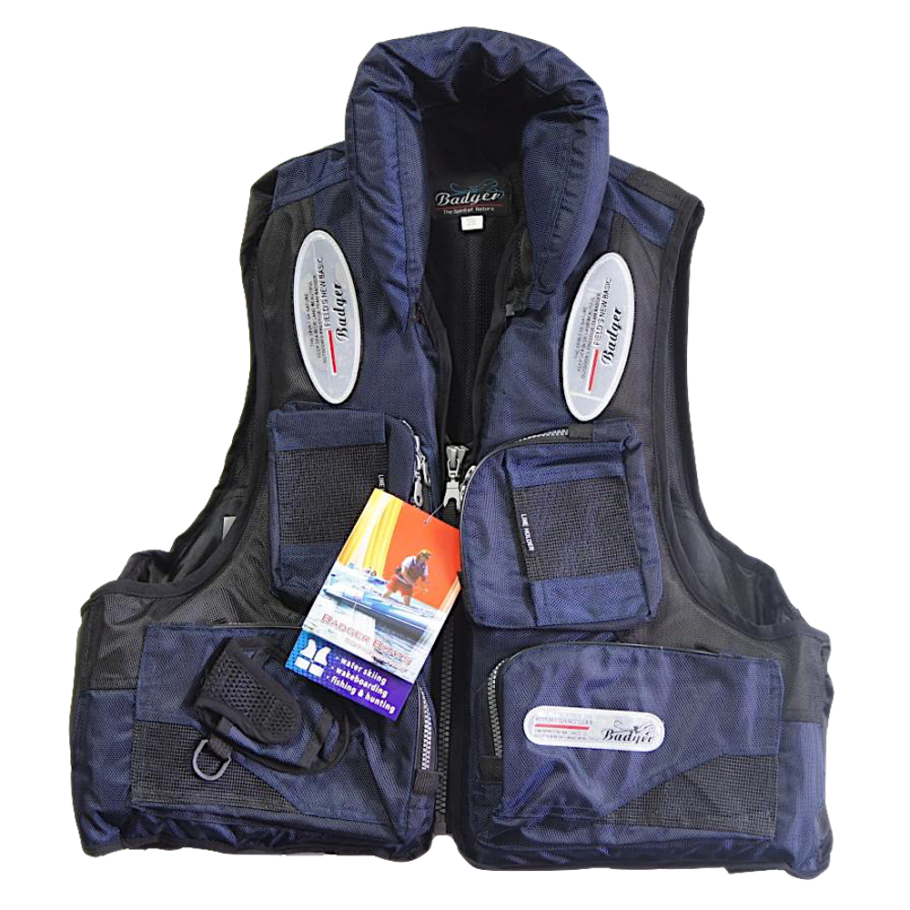 Жилет страховочный Badger Aqua Sport рыбаловный HFM-302-Blue до 120кг -