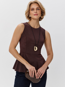 Вечерний топ-блузка с баской