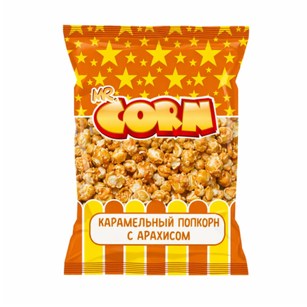 Попкорн Mr.Corn Карамель с арахисом 100 гр