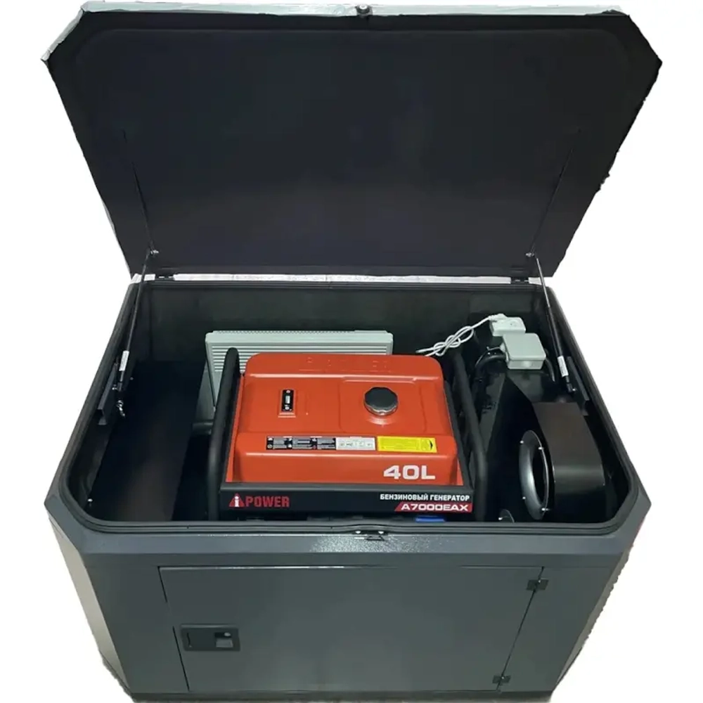 A-iPower A7000EAX бензиновый генератор в кожухе 1400SS RAL 7024 с блоком АВР 400В/25А (8 pin) New УТ-11184323/29109