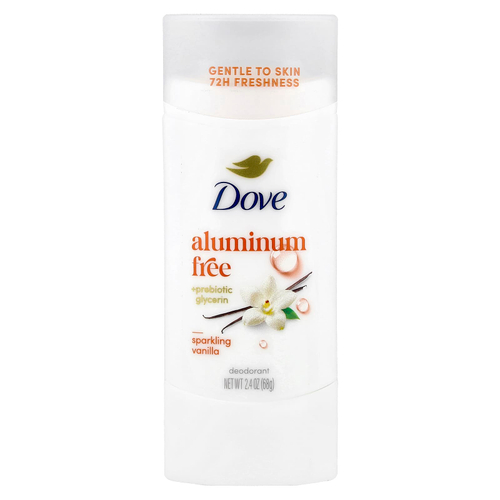 Dove, дезодорант без алюминия, сияющая ваниль, 68 г (2,4 унции)