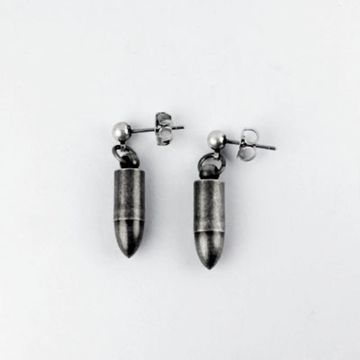 Серьги Пули чернёные