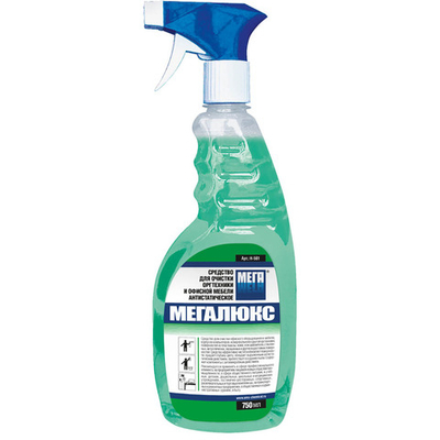 Средство для очистки оргтехники и офисной мебели, антистатическое Мегалюкс 750мл