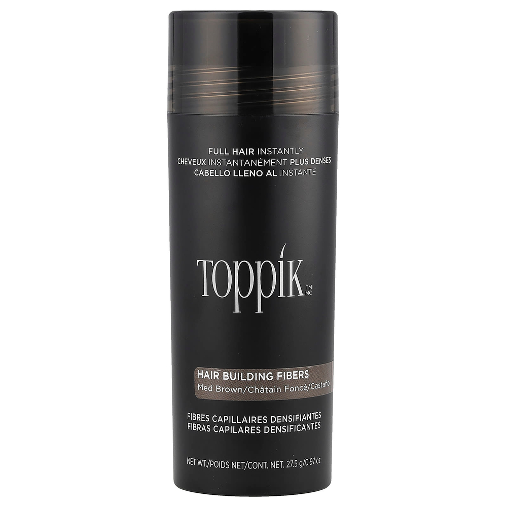 Toppik, Hair Building Fibers, волокна, оттенок коричневый, 27,5 г