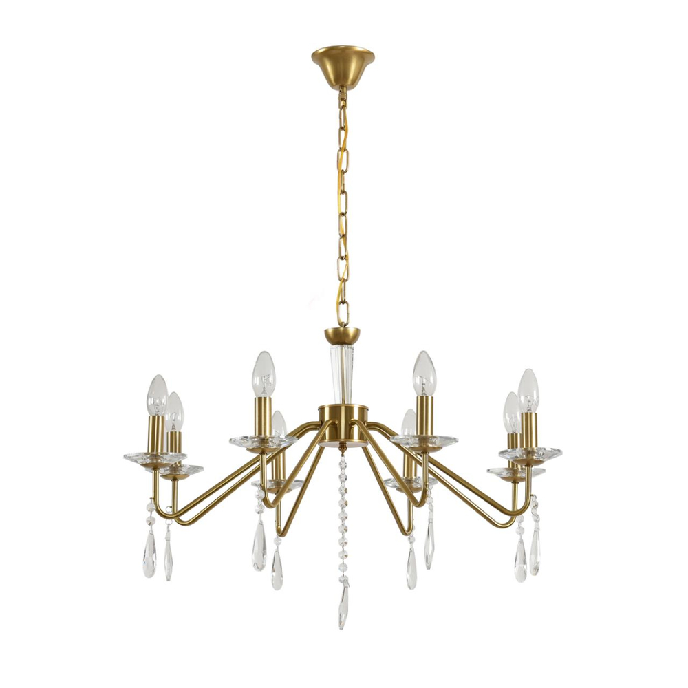 8319/8 CLASSI LN26 077 шампань/прозрачный, металл/хрусталь Люстра E14 8*40W 220V SEVERINA