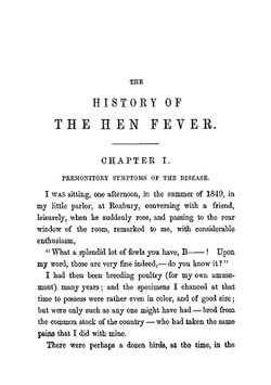 The history of the hen fever | George Pickering Burnham
