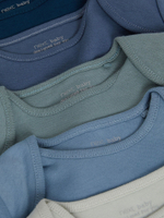 Боди с длинным рукавом для малышей Next 239-691, 5 шт., Синий, Светло-зеленый