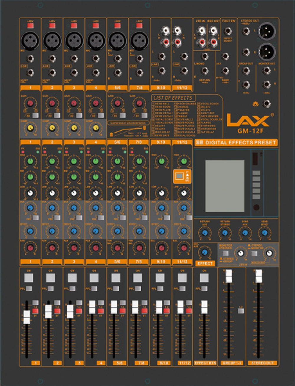 Микшерный пульт LAX GM-12F