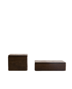 Zara Home Коробка для хранения из дерева, цвет коричневый, 11 см