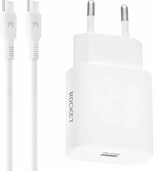 Зарядное устройство Rocket RWCC507WH25CC-C USB Type-C белый
