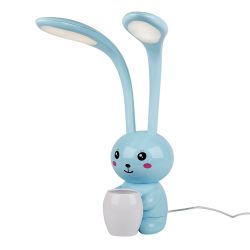 ULM-D160 12W-3000-6000K-DIM BLUE Светильник настольный светодиодный Заяц. с подставкой под канцелярские принадлежности. Сенсорный выключатель. Диммер. Синий. TM Uniel