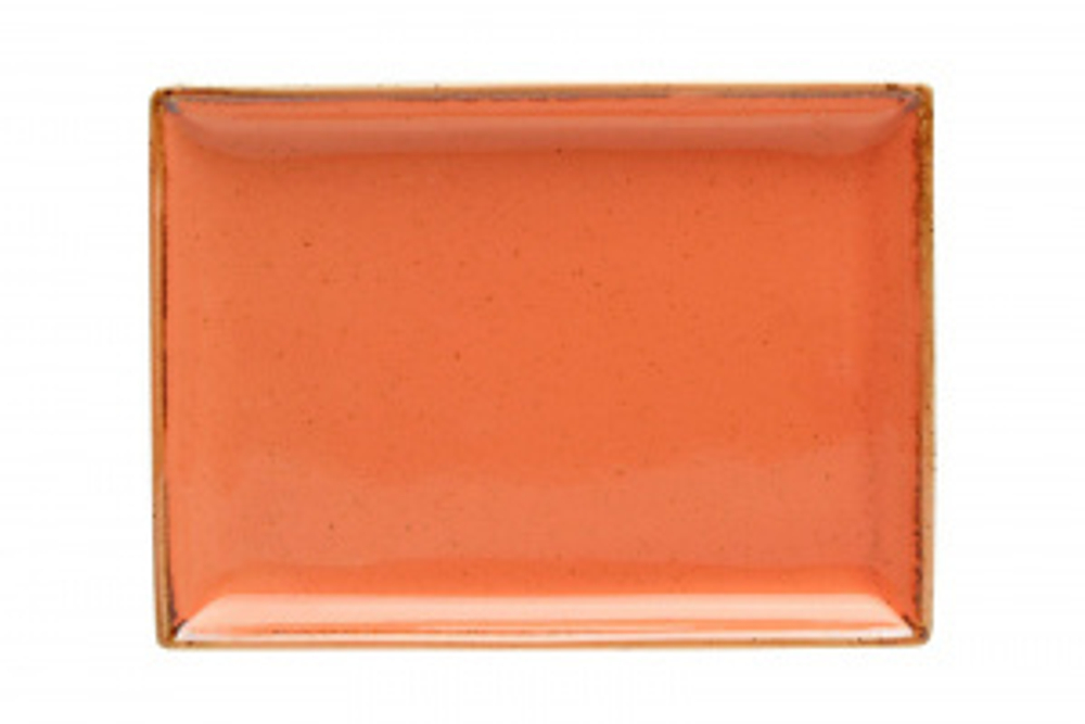 Блюдо прямоугольное 18х13 см фарфор цвет оранжевый Seasons