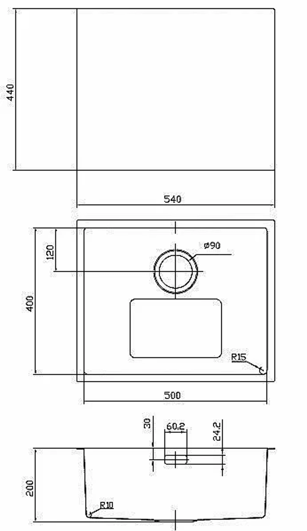 Кухонная мойка IDDIS Edifice EDI54S0i77