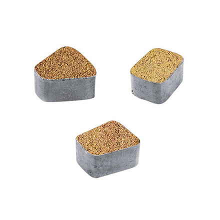 Тротуарная плитка КЛАССИКО (круг) - Листопад гранит Каир, комплект из 3 видов плит