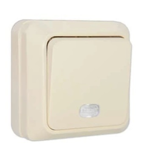 Выключатель 1-кл ОП 10А  ОЛИМП беж