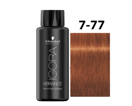 Schwarzkopf Professional IGORA VIBRANCE 7-77 Безпигментый оттенок для придания блеска Демиперманентный краситель 60мл