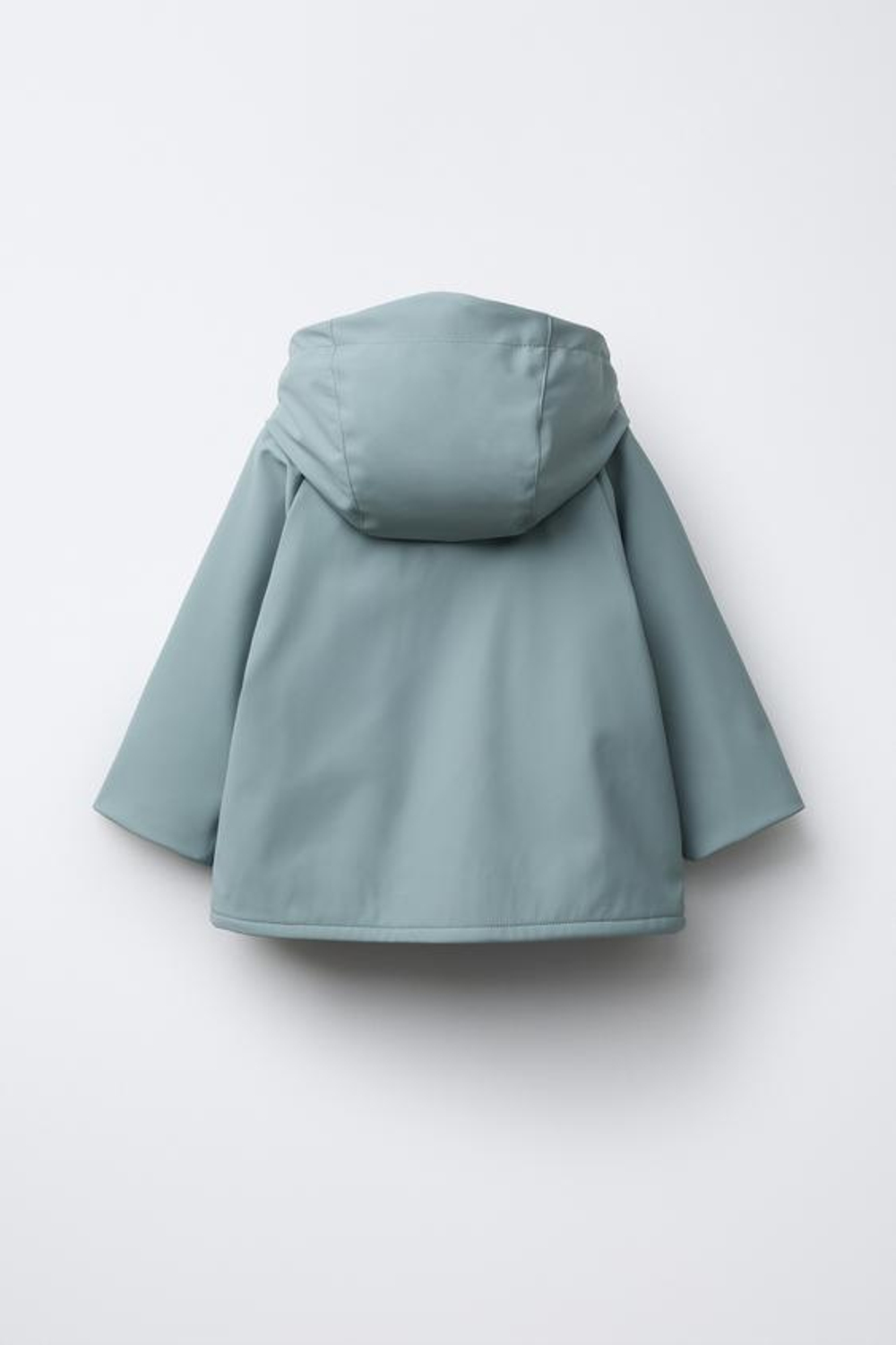 ZARA ПРОРЕЗИНЕННАЯ КУРТКА WATER REPELLENT, СЕРЫЙ / СИНИЙ