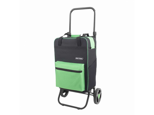 Сумка-тележка Спутник 3 Макси черный/зеленый