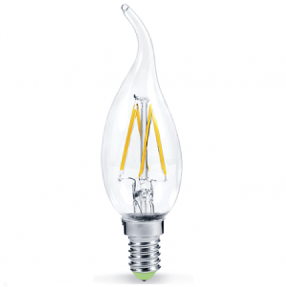 Лампа светодиодная LED-СВЕЧА НА ВЕТРУ-deco 5Вт 230В Е14 4000К 450Лм прозрачная IN HOME