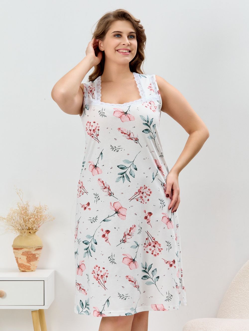 Ночная сорочка Узор-3 Виотекс СУХАЯ РОЗА