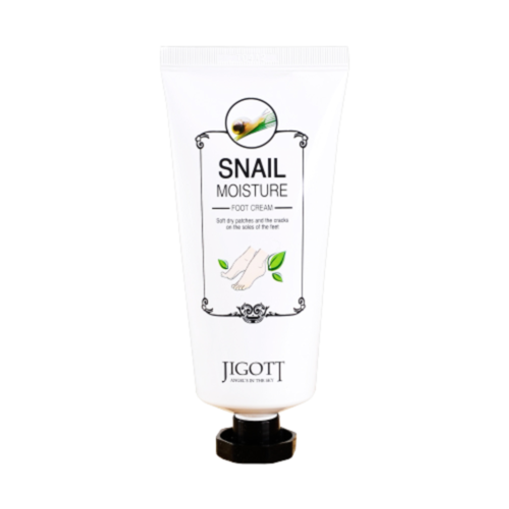 Jigott Крем для ног «муцин улитки» - Snail moisture foot cream, 100мл