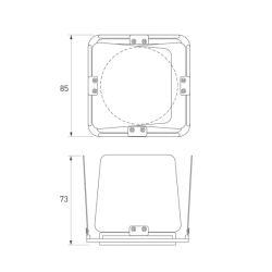 Шторки кашетирующие LGD-ARTIFACT-BARNDOOR-R65 (WH) (Arlight, Металл) 057161