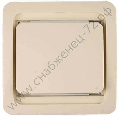 СВЕТОЗАР Гамма, одноклавишный без подсветки цвет бежевый 10А/~250В, Электрический выключатель (SV-54130-B)