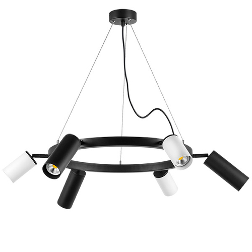 LR016873363 Люстра RULLO 6х50W GU10 ЧЕРНЫЙ/БЕЛЫЙ (571016+214487-3+214436-3)