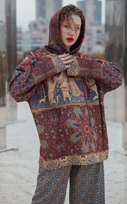 Худи «Дама с единорогом», по мотивам серии средневековых гобеленов «Дама с единорогом»