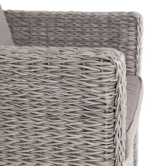 "Капучино" кресло из искусственного ротанга (гиацинт), цвет серый