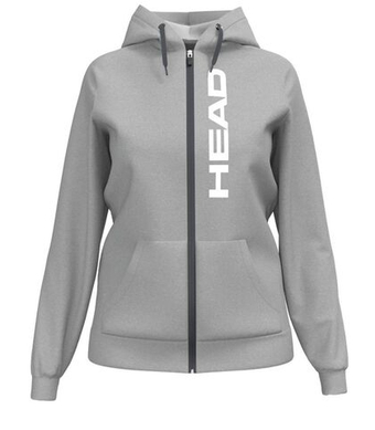 Женская Кофта теннисная Head Club Original Hoodie FZ - серый