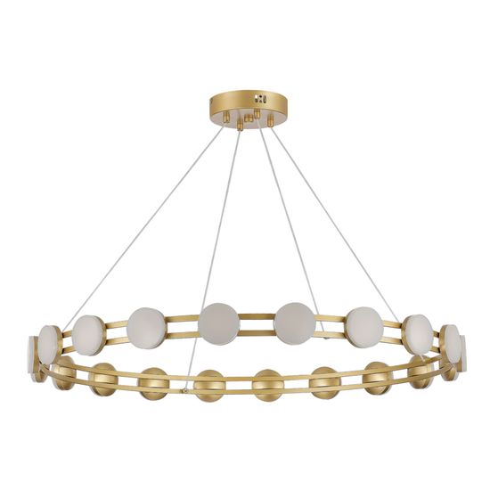 SL6610.203.20 Светильник подвесной ST-Luce золотистый/белый LED 1*40W 4000K MONRO