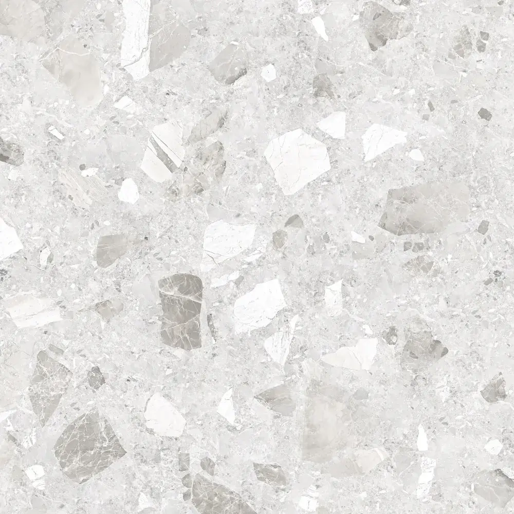 Керамогранит Alma Ceramica GFU04STE07R Steel rock 60x60 белый сахарный под терраццо