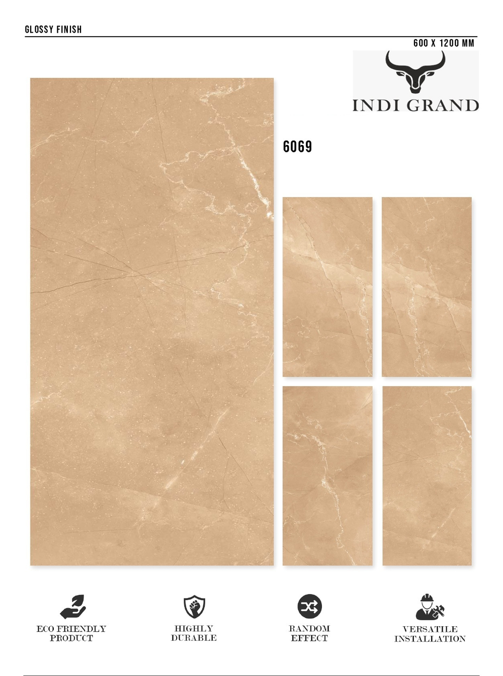 Керамогранит glossy №1 60х120, 6069