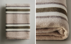 Zara Home плед из шерсти, хаки, в полоску, 140x190 см