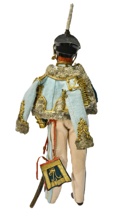Рядовой лейб-гвардии Гусарского полка 1801-1811. Шарнирная кукла. Кон. 19 -нач. 20 в. Высота 42 см