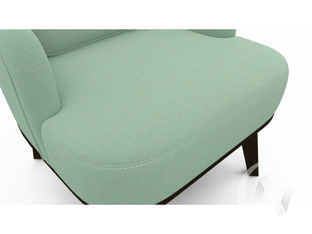 Кресло отдыха Комфорт-5 высокая спинка (венге лак/SENSEY MIST GREEN)