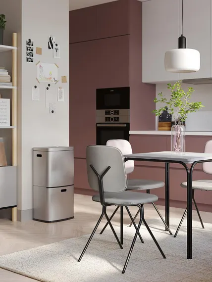 Стул Ror Y, серо-голубой/розовый велюр