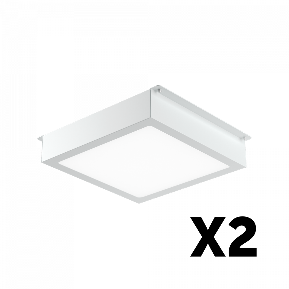 Комплект светильников Geniled Griliato Tetris x2 для ячейки 200x200 40Вт 5000К Опал Белый IP40