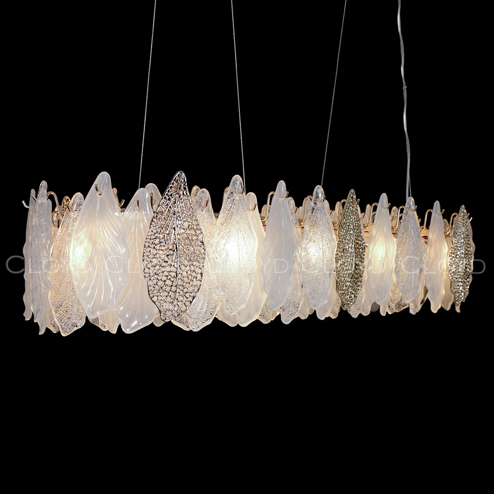 Люстра Cloyd SENEGAL-B C10 / шир. 99 см - с золотыми листьями - золото (арт.11173)