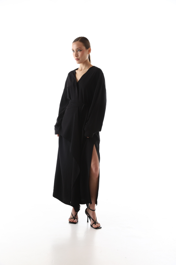 Платье с баской BE YOURSELF Black