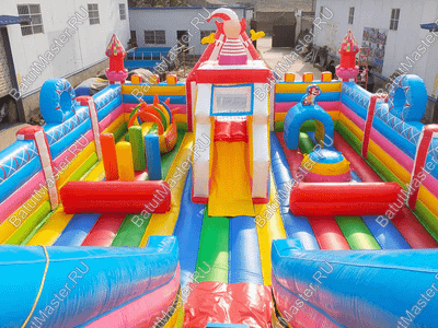 Коммерческий надувной батут "Парк развлечений" 15*8*8 м