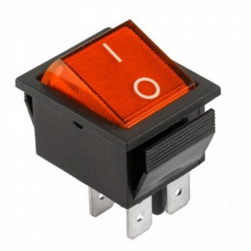 Выключатель одноклав. широкий 26*31 (индикат. лампа)