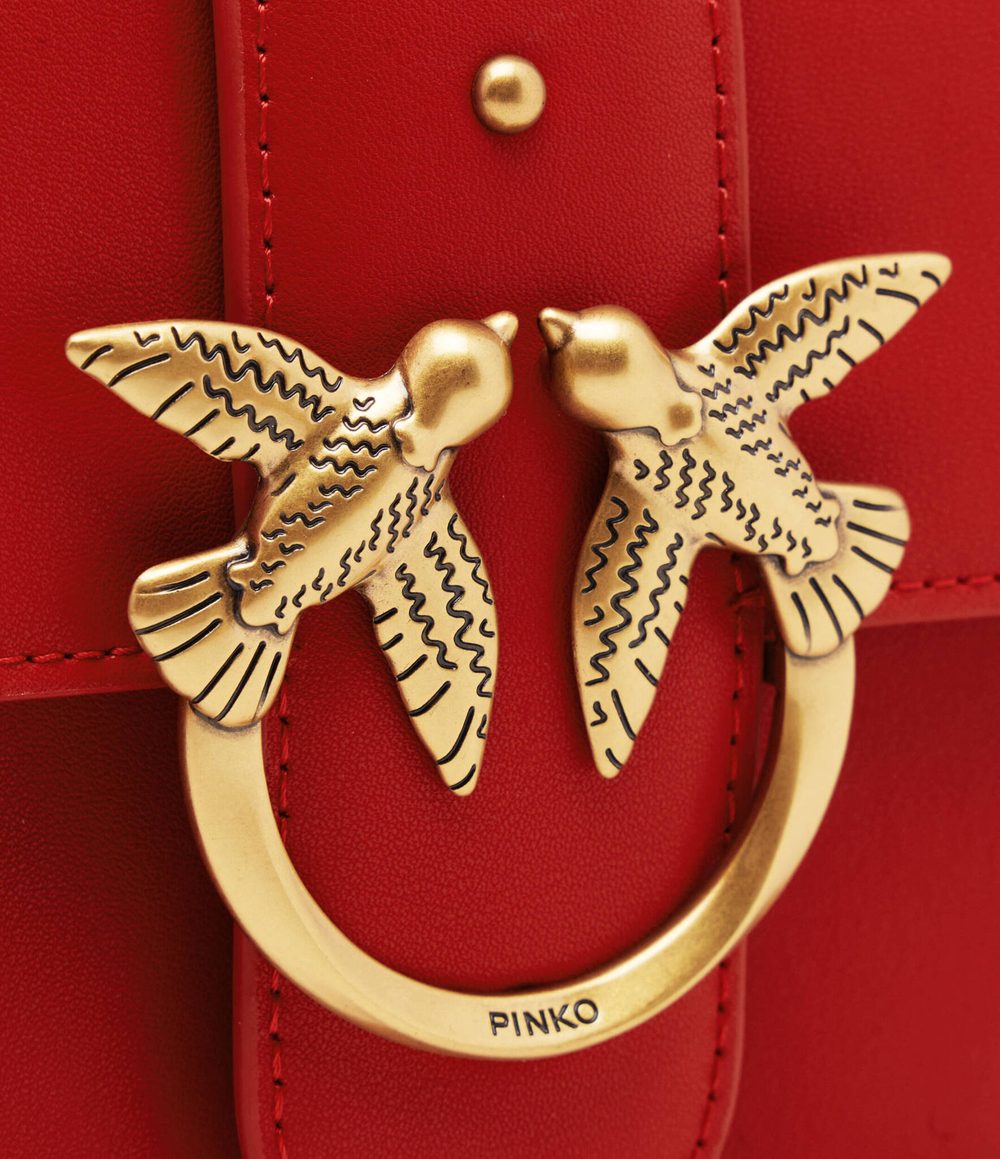 Skórzana наплечная сумка LOVE ONE MINI CL PLTT Pinko - красный(100059 A0F1)