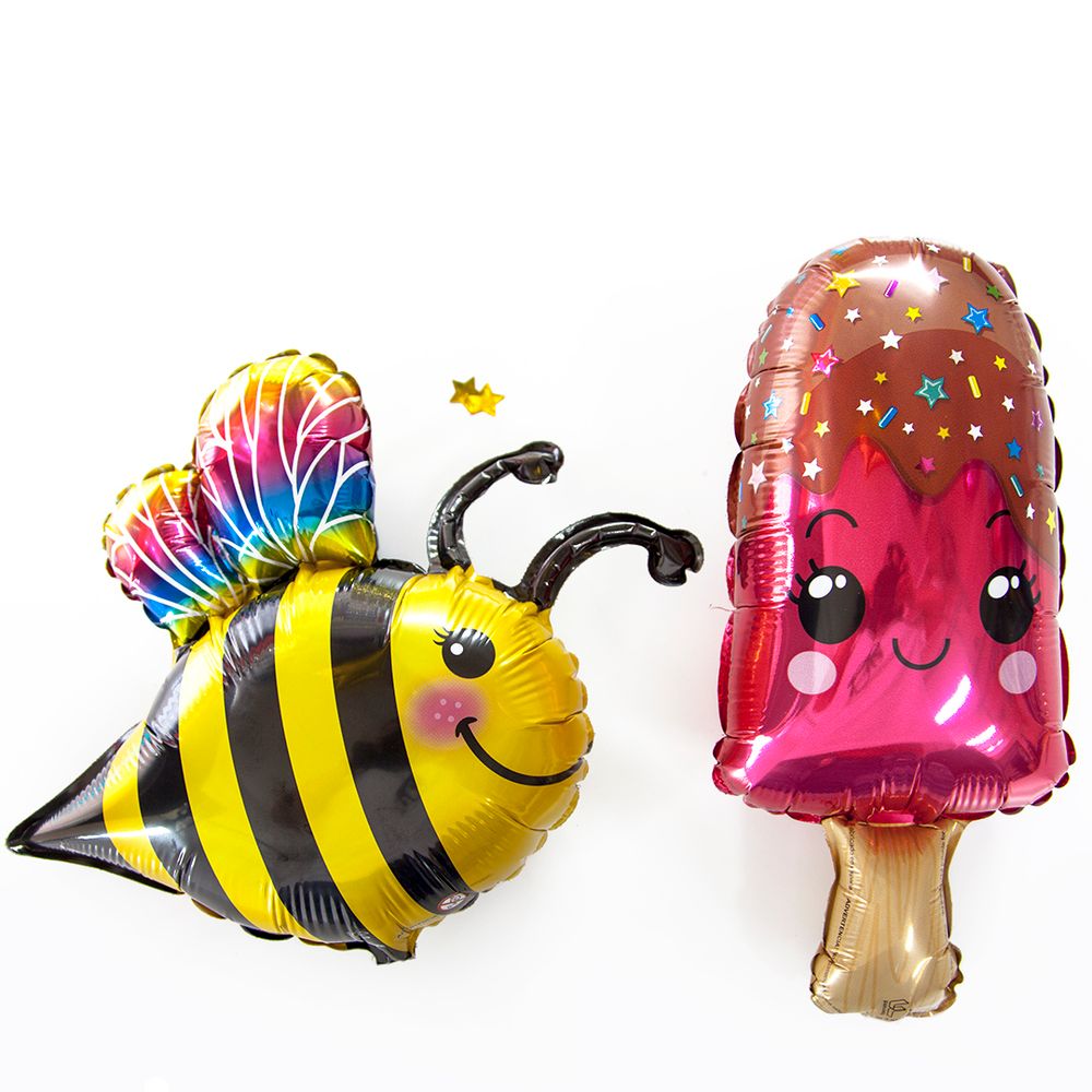 Шар (15"/38 см) Мини-фигура, Радужная пчелка 1 шт.
