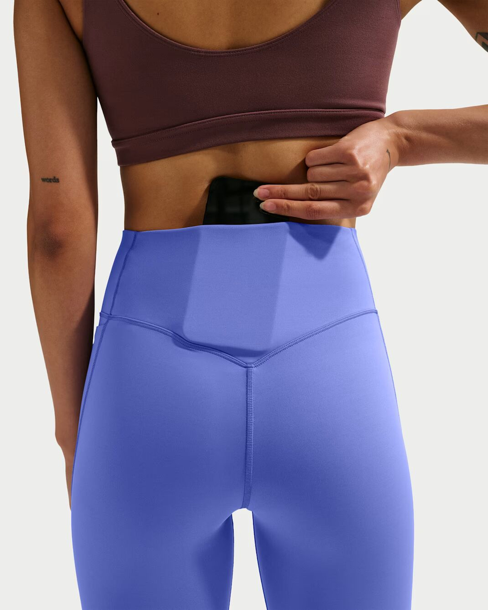 Nike Universa Женские лосины с высокой талией, без шва спереди, полной длины - NIKE