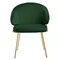 Стул Lime, зеленый микровелюр с золотыми ножками
