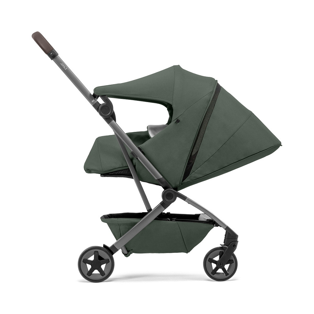 Детская прогулочная коляска Joolz Aer 2 с бампером и реверсивным блоком Forest Green