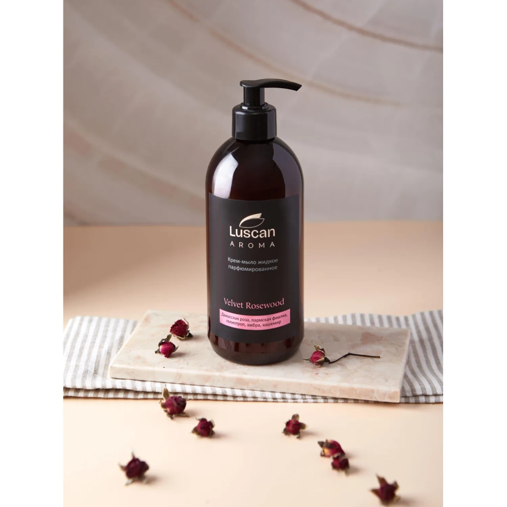 Крем-мыло жидкое парфюмированное Luscan Velvet Rosewood 450 мл c дозатором